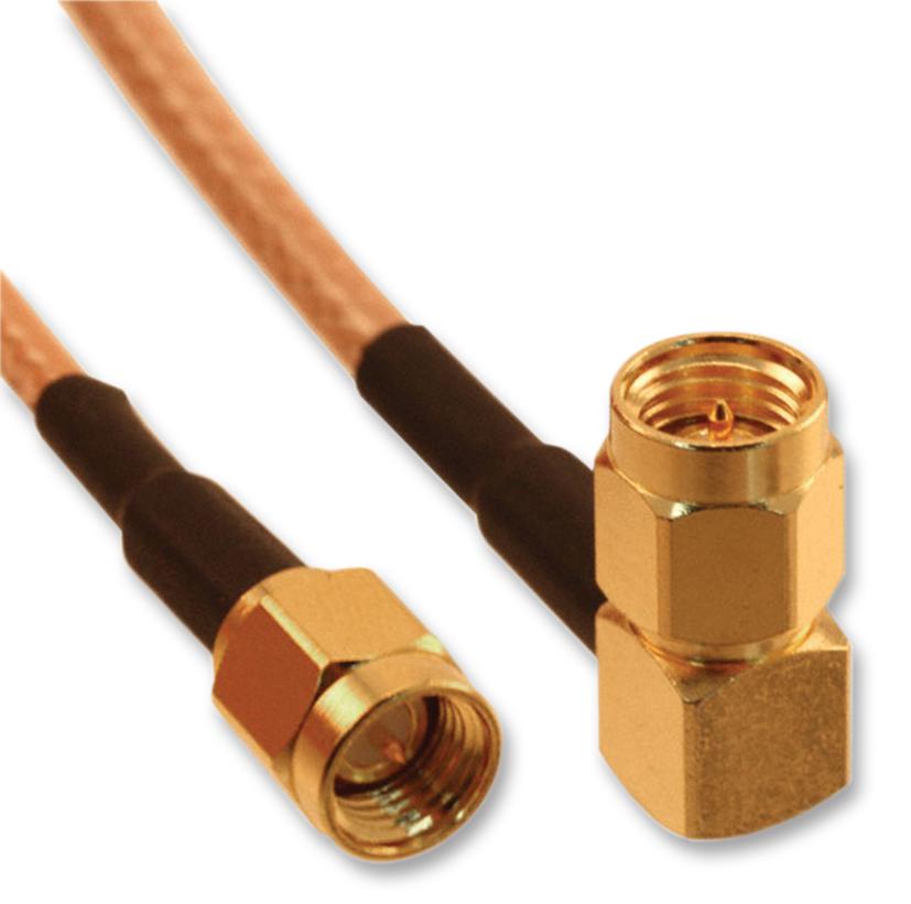 135103-03-M0.25 COAXIAL CABLE, RG316/U, SMA PLUG, 0.25M AMPHENOL CONNEX