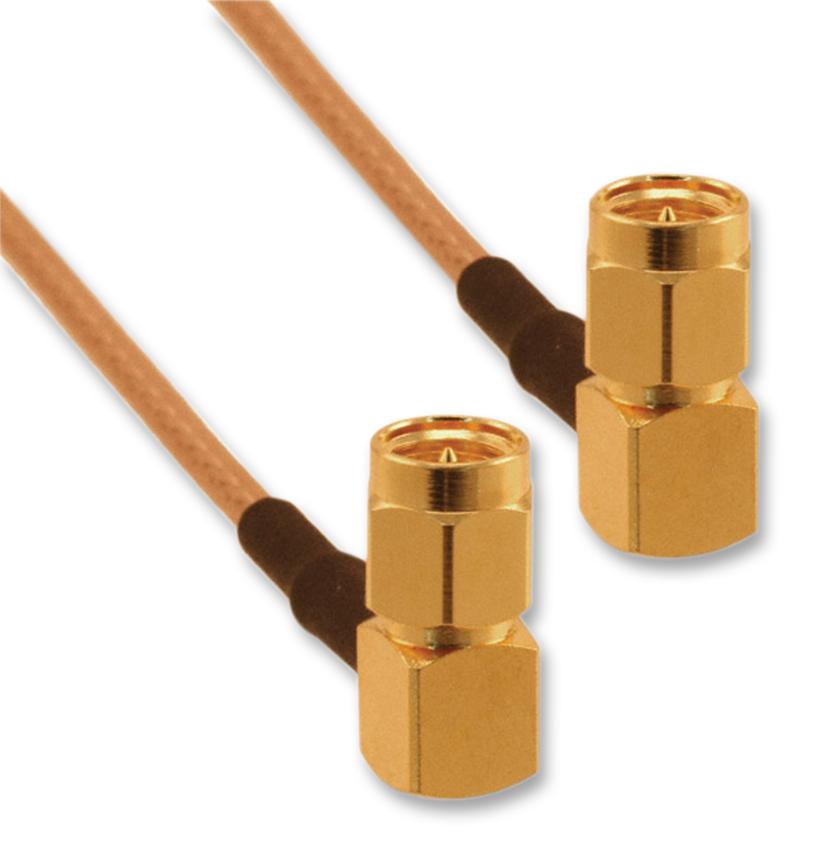 135104-02-M0.25 COAXIAL CABLE, RG174/U, SMA PLUG, 0.25M AMPHENOL CONNEX