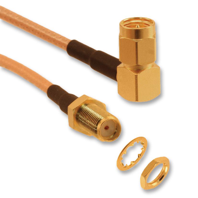 135111-02-M1.00 COAXIAL CABLE, RG174/U, PLUG-JACK, 1M AMPHENOL CONNEX