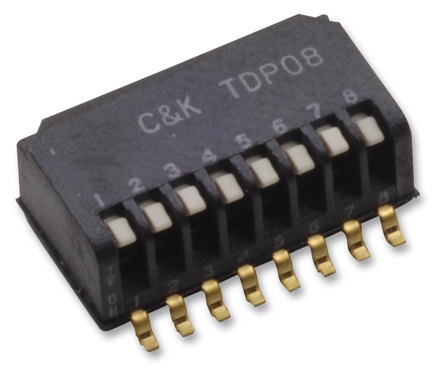 TDP08H0SBD1 SWITCH DIP SIDE 8POS SMD C&K COMPONENTS