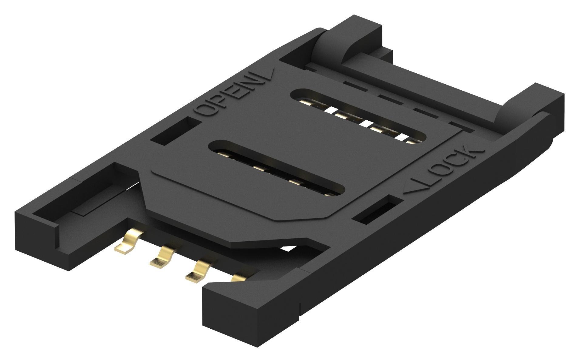 SIM5060-6-0-26-00-A CONNECTOR, SIM SOCKET, 6POS, SMT GCT (GLOBAL CONNECTOR TECHNOLOGY)