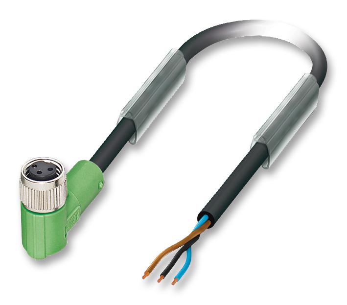 SAC-3P- 3,0-PUR/M 8FR SENSOR CABLE, 3POS, M8 R/A SOCKET, 3M PHOENIX CONTACT