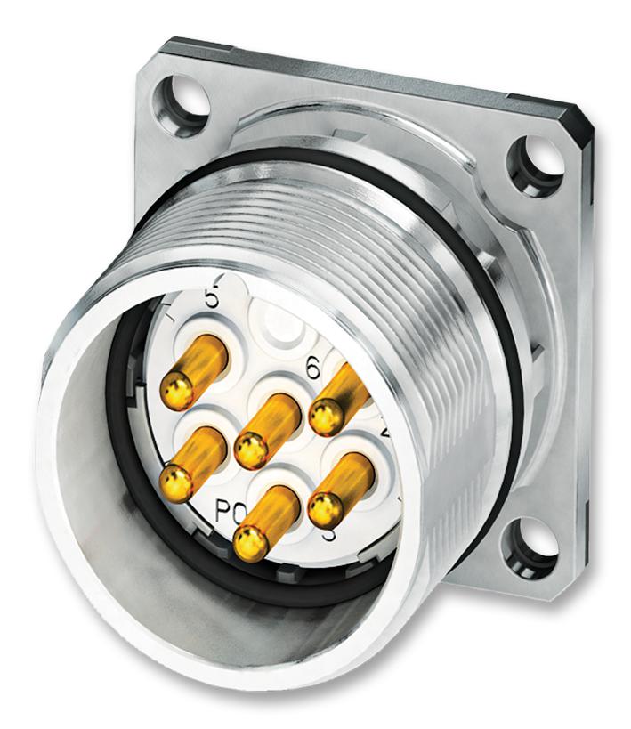 1619992 CIRCULAR CONNECTOR, RCPT, 6POS, PANEL PHOENIX CONTACT