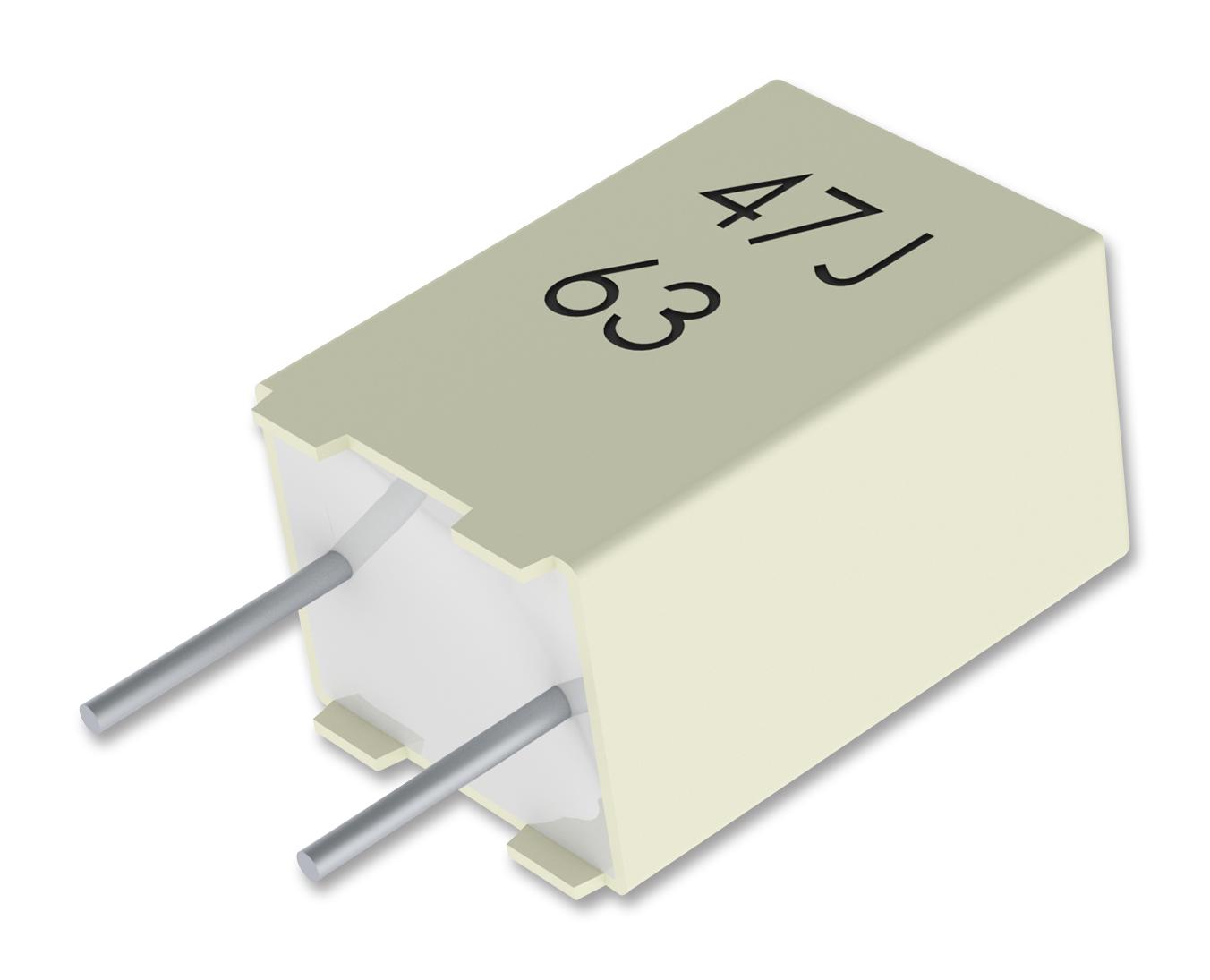 R82DC3100CK50K CAP, 0.1µF, 63V, 10%, PET, RADIAL KEMET