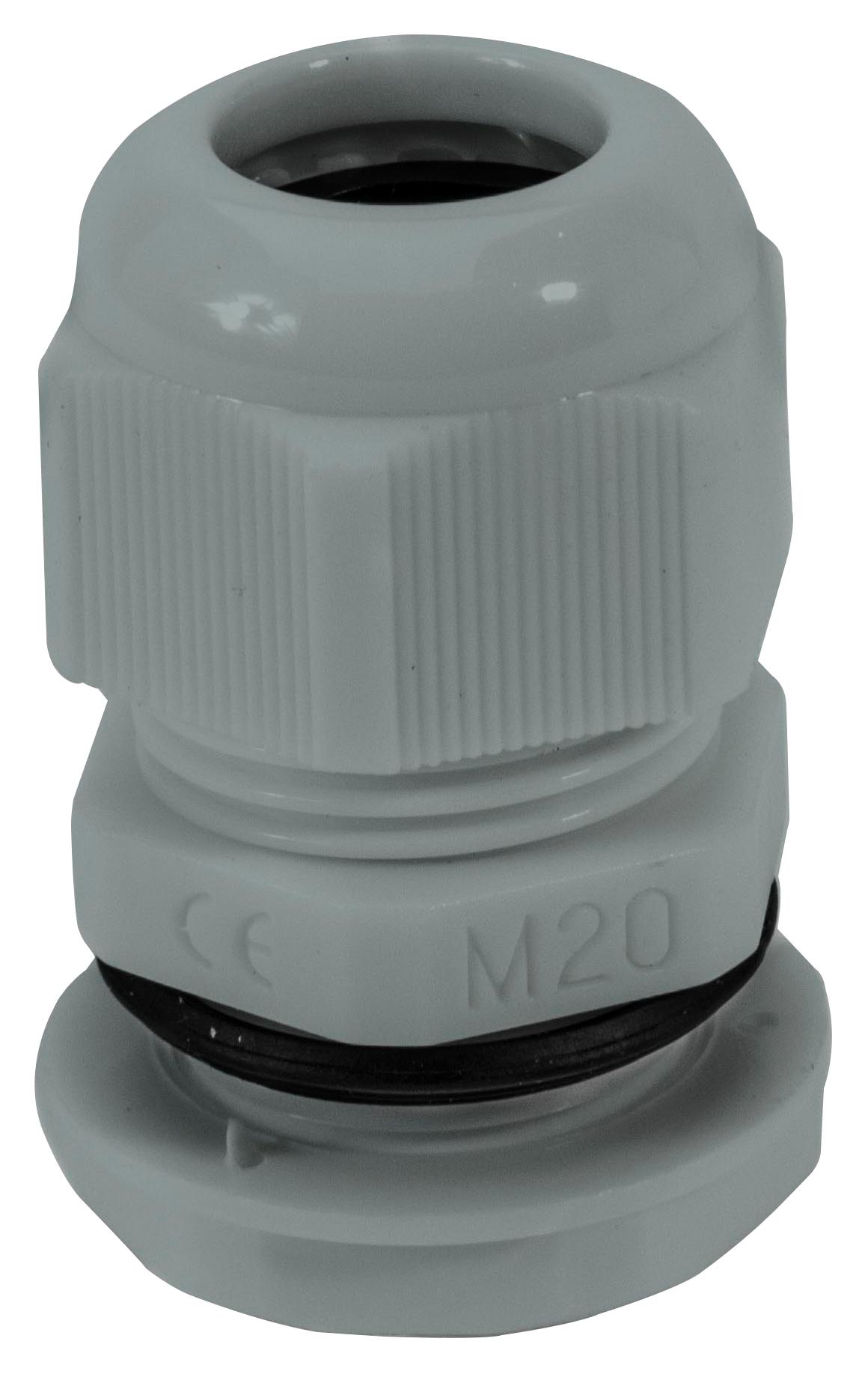 NGM12-DGY CABLE GLAND, NYLON 6.6, 3MM-6.5MM, GRY HELLERMANNTYTON