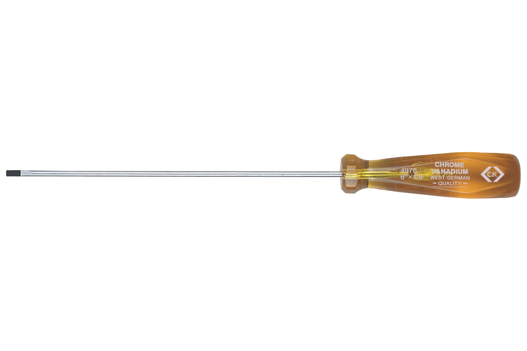 T4975 08 SCREWDRIVER, SLOTTED PARALLEL, 200MM CK TOOLS