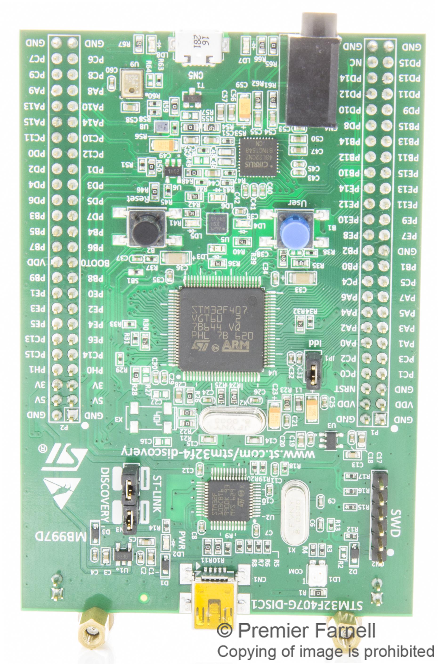 STM32F407G-DISC1 DEV BOARD, FOUNDATION LINE MCU STMICROELECTRONICS