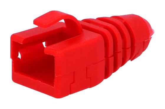 RJ45SRB-RET-R STRAIN RELIEF BOOT, RJ45 CONN, RED, PK10 MH CONNECTORS