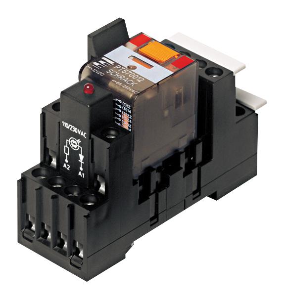 PT5S8LB2 POWER RELAY, 4PDT, 6A, 240VAC, DIN RAIL SCHRACK - TE CONNECTIVITY