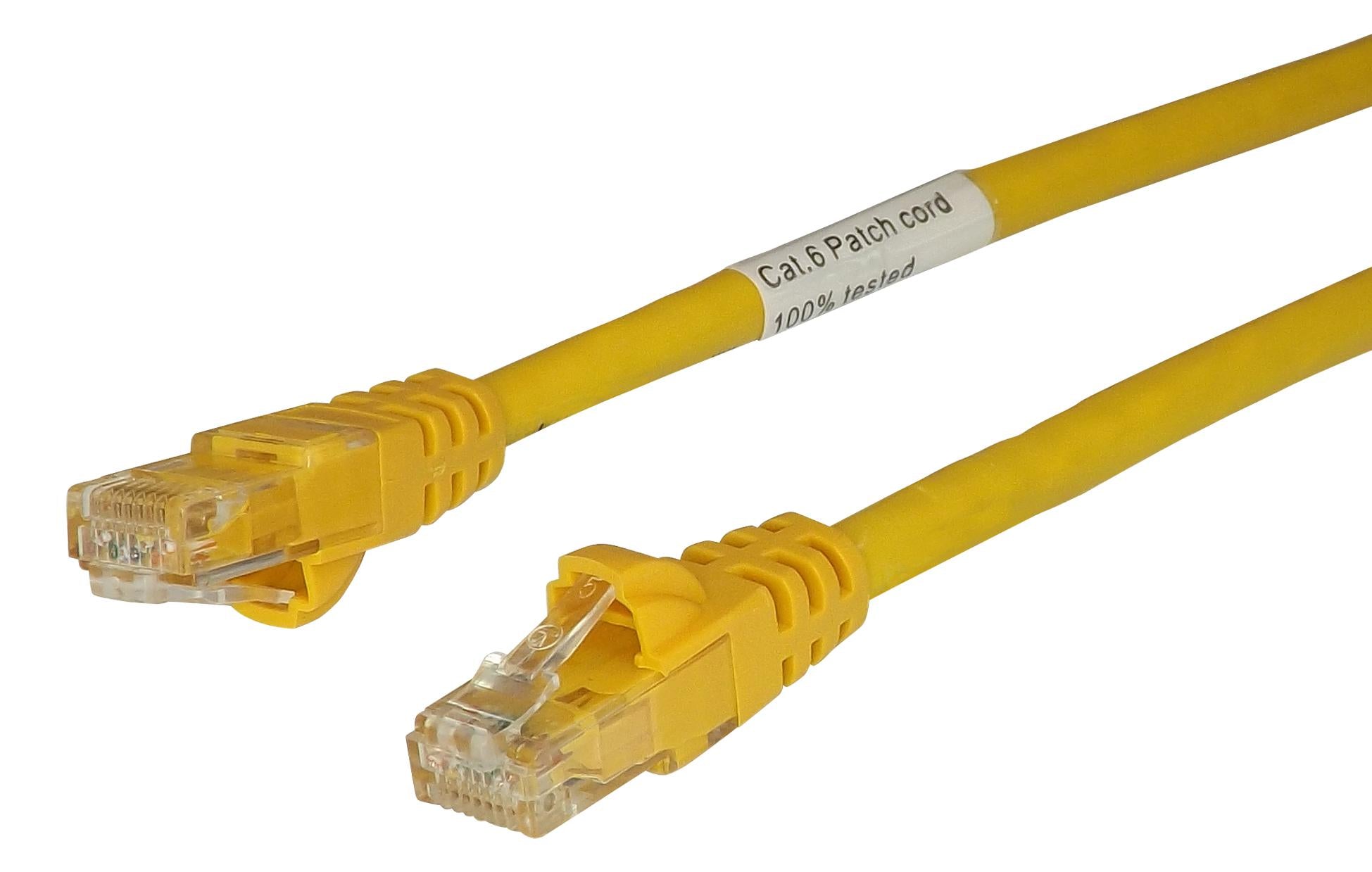 SP1YW PATCH CABLE, RJ45, CAT6, 1M, YELLOW TUK