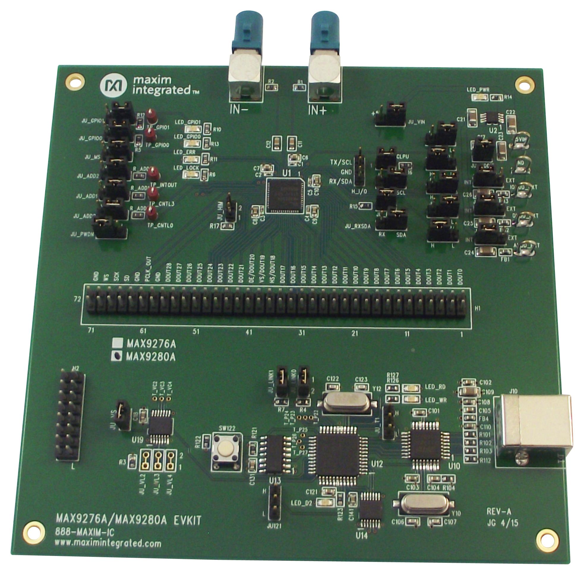 MAX9280ACOAXEVKIT# EVALUATION BOARD, DESERIALIZER MAXIM INTEGRATED / ANALOG DEVICES