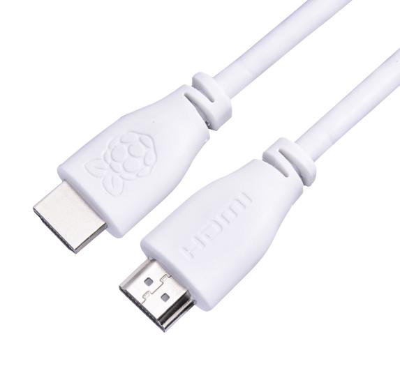 CPRP010-W CABLE, HDMI, 1M, 30AWG, WHITE RASPBERRY-PI