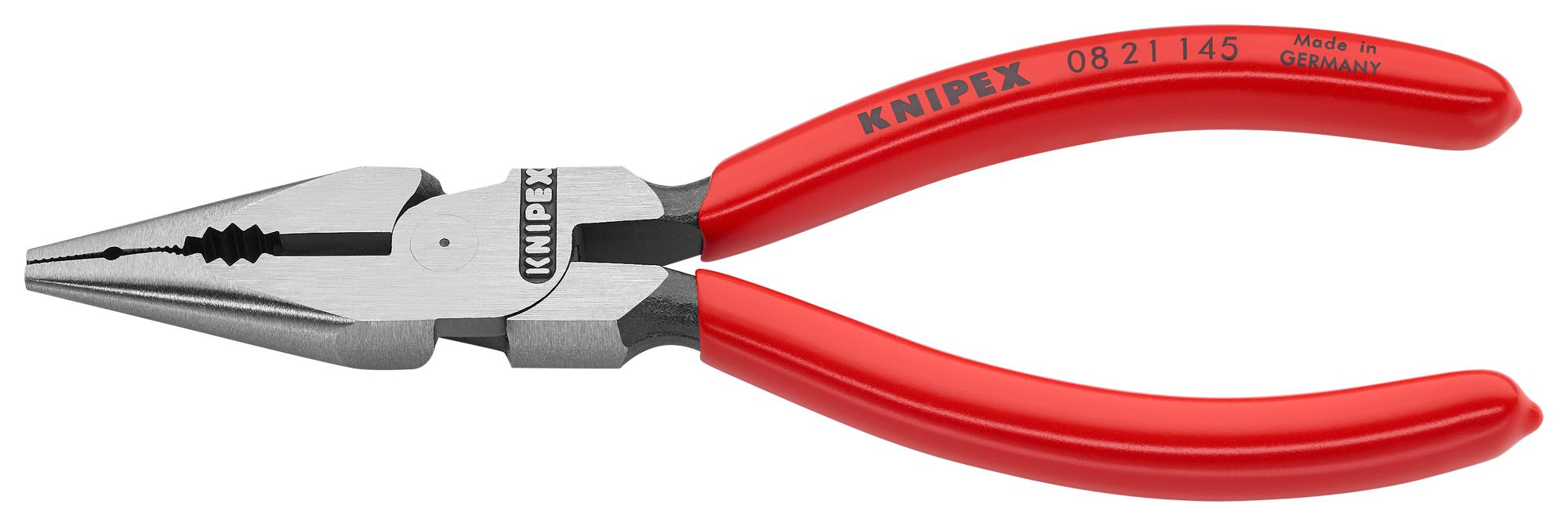 08 21 145 COMBINATION PLIER, NEEDLE NOSE, 145MM KNIPEX