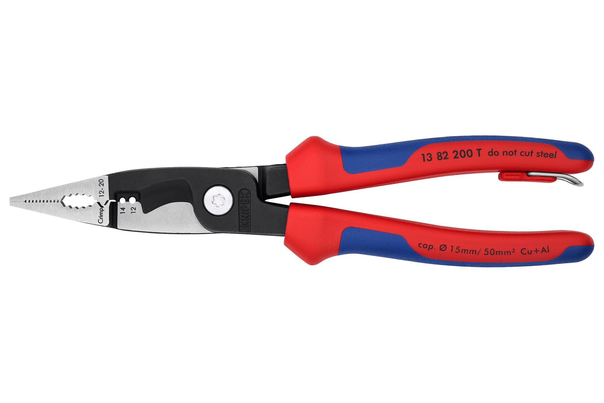 13 82 200 T ELECTRICAL PLIER, STRIPPER, 200MM KNIPEX