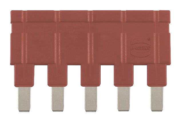 09330009833 JUMPER, 5POS, 16A, 6.7MM, RED HARTING