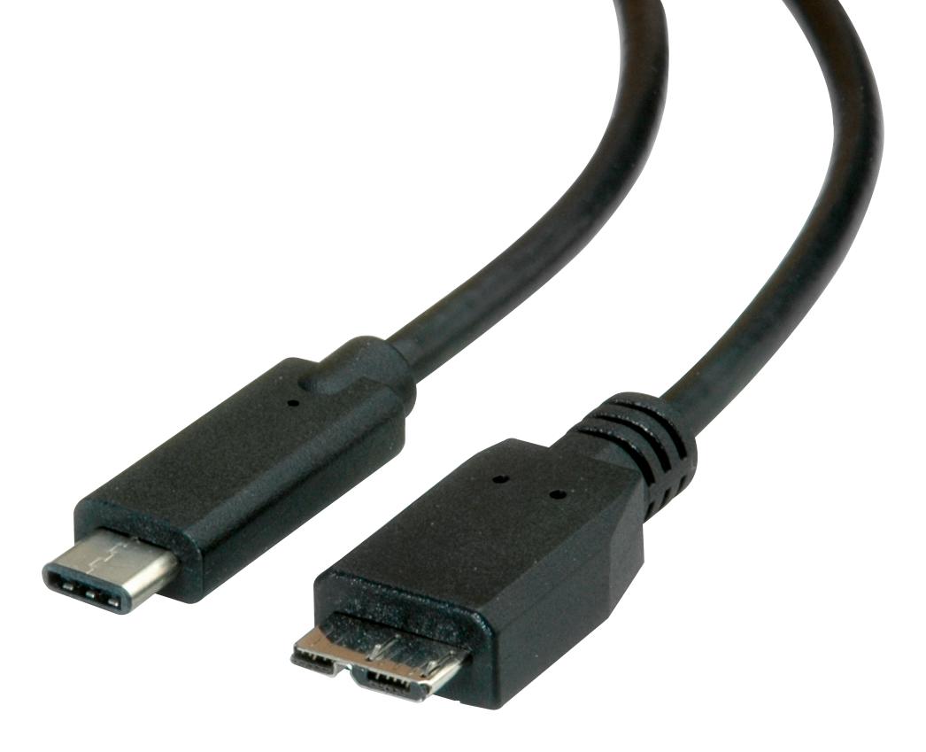 11.02.9005 USB CABLE, 3.1 TYPE C-MICRO B PLUG, 0.5M ROLINE
