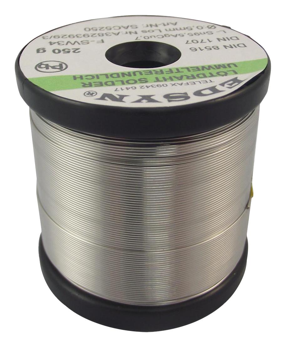 SAC15250-3 SOLDER WIRE, 95/5/0.7 SN/AG/CU, 250G EDSYN