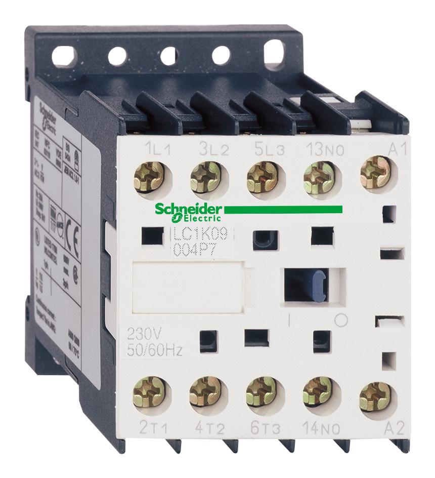 LC1K09004B7 CONTACTOR, 4PST-NO, 24VAC, DIN RAIL SCHNEIDER ELECTRIC