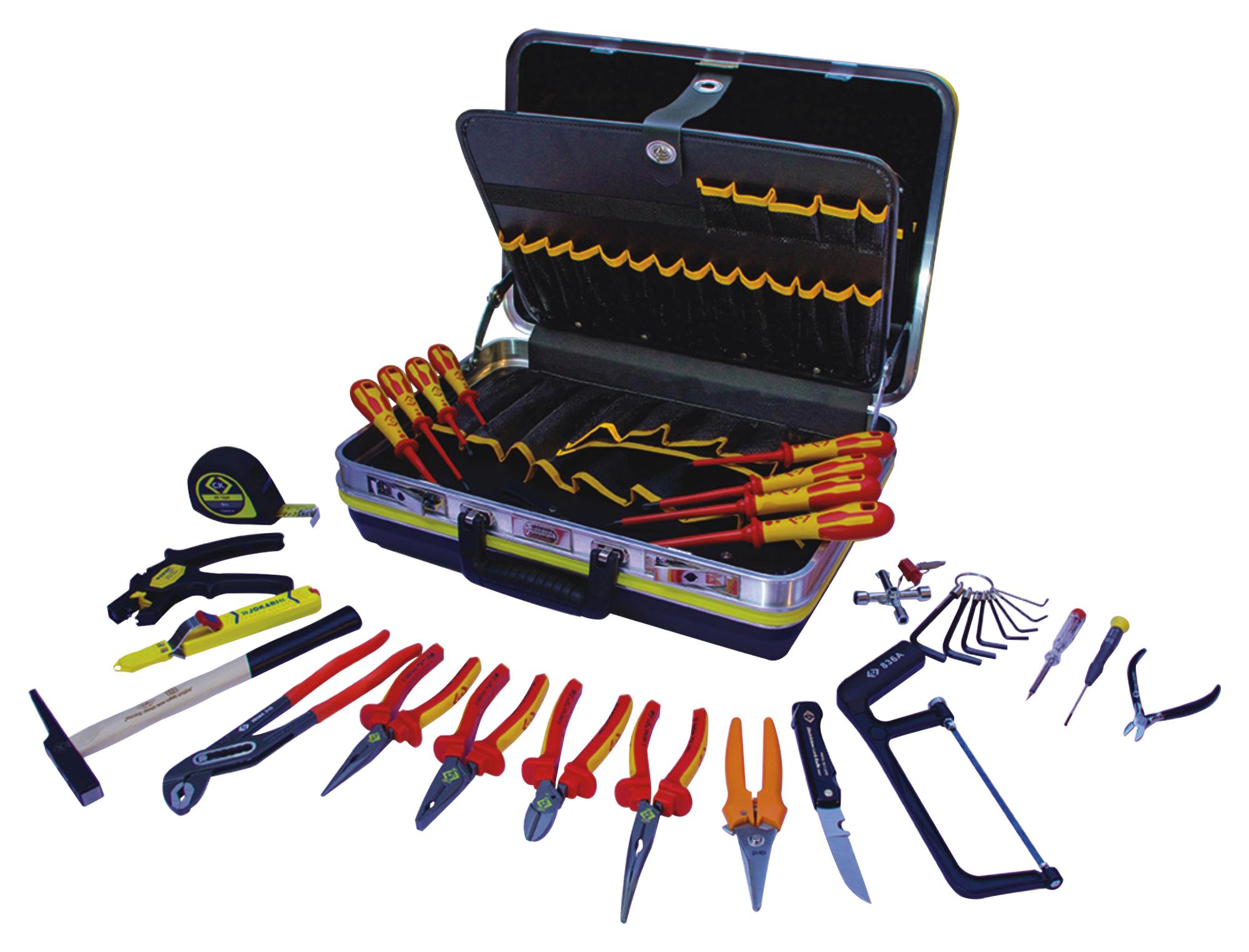 T1641 ELECTRICIAN SERVICE CASE KIT, 25PC CK TOOLS