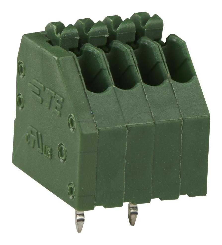 1-2834021-4 TB, WIRE TO BOARD, 4POS, 26-20AWG, GREEN TE CONNECTIVITY