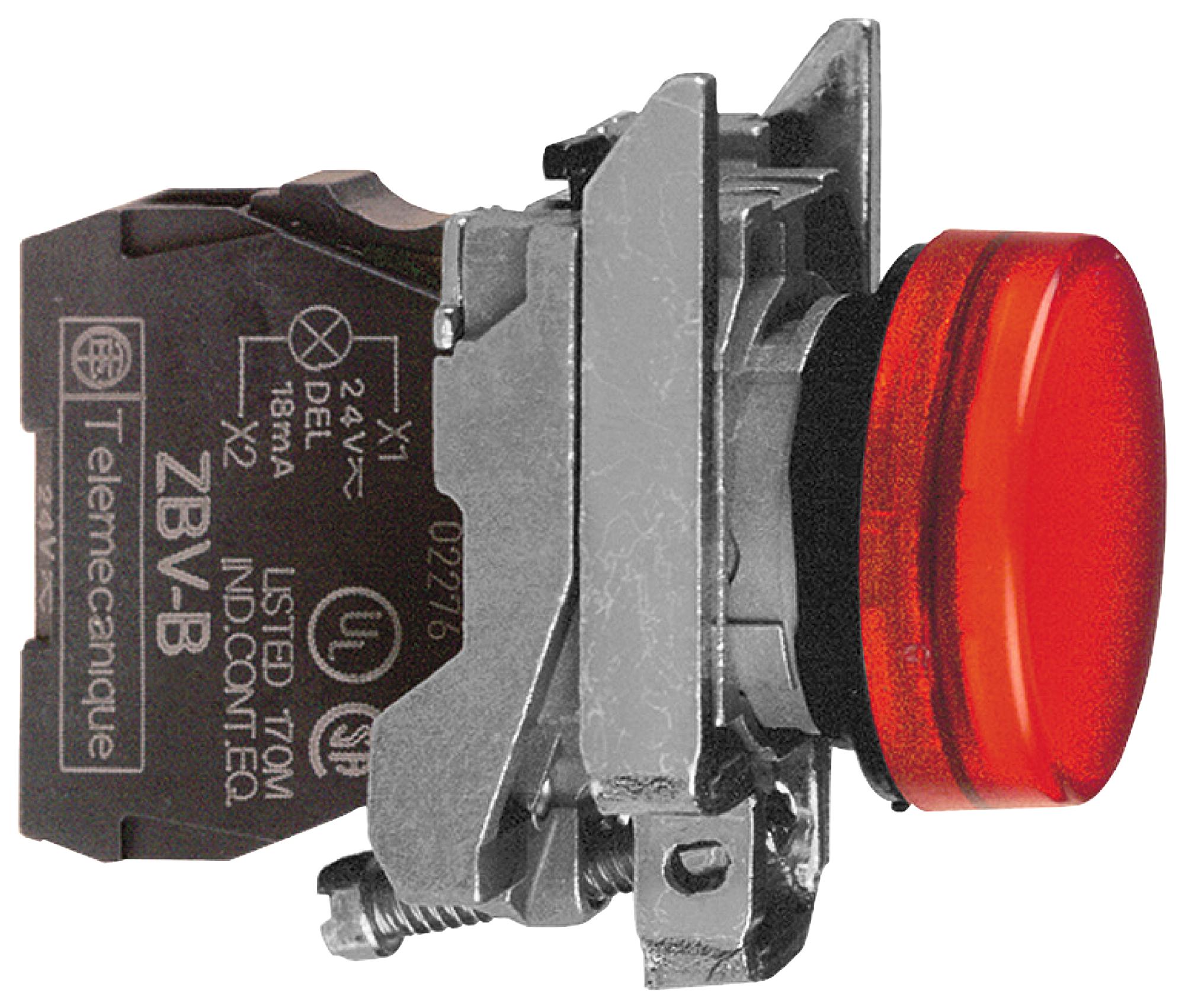 XB4BVB4 PANEL INDICATOR, RED, 24V, 22MM SCHNEIDER ELECTRIC