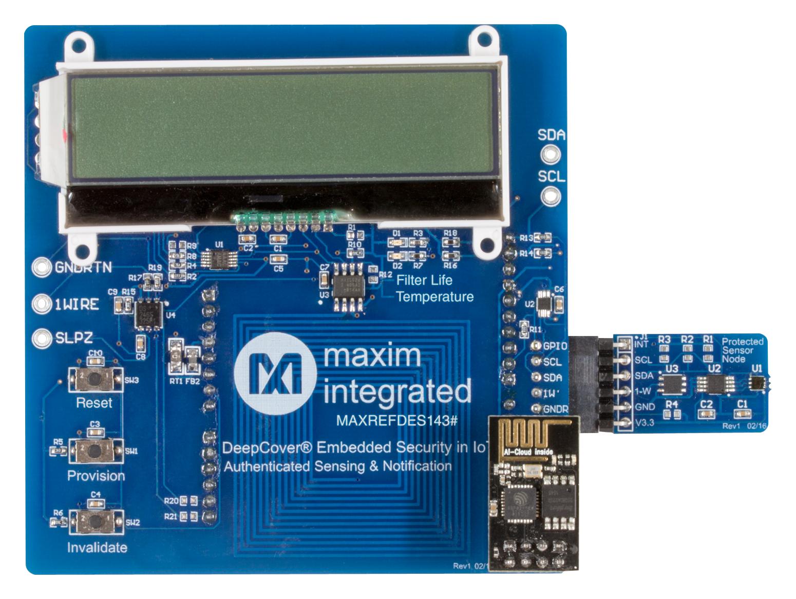 MAXREFDES143# REF DESIGN BRD, EMBEDDED SECURITY IN IOT MAXIM INTEGRATED / ANALOG DEVICES