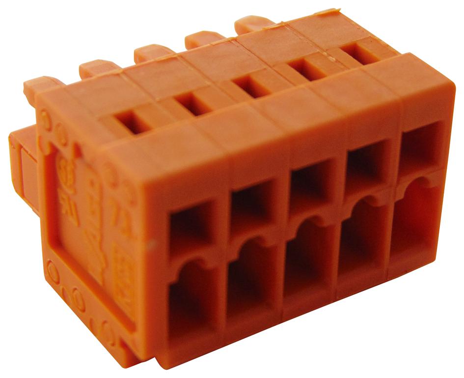 734-205 TERMINAL BLOCK, PLUGGABLE, 5POS, 14AWG WAGO