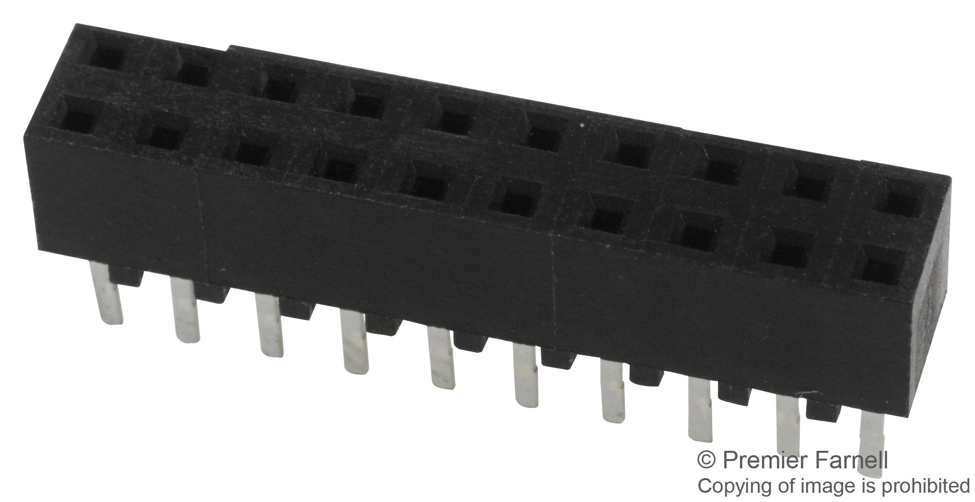 150220-6002-RB CONNECTOR, RECEPTACLE, 20POS, 2ROW, 2MM 3M