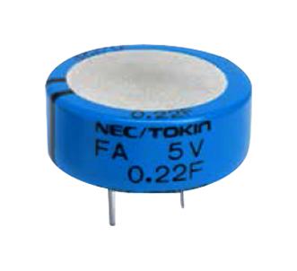 FA0H224ZF CAP, 0.22F, 5.5V, SUPER CAP, RADIAL KEMET