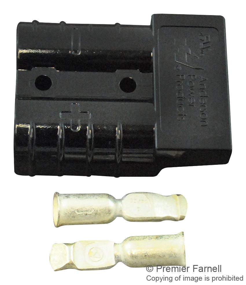 6331G3 CONN, HERMAPHRODITIC, 2POS, CRIMP, BLK ANDERSON POWER PRODUCTS