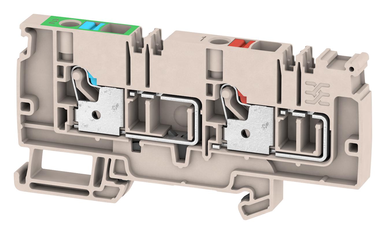 1988270000 TERMINAL BLOCK, DIN RAIL, 2POS, 8AWG WEIDMULLER