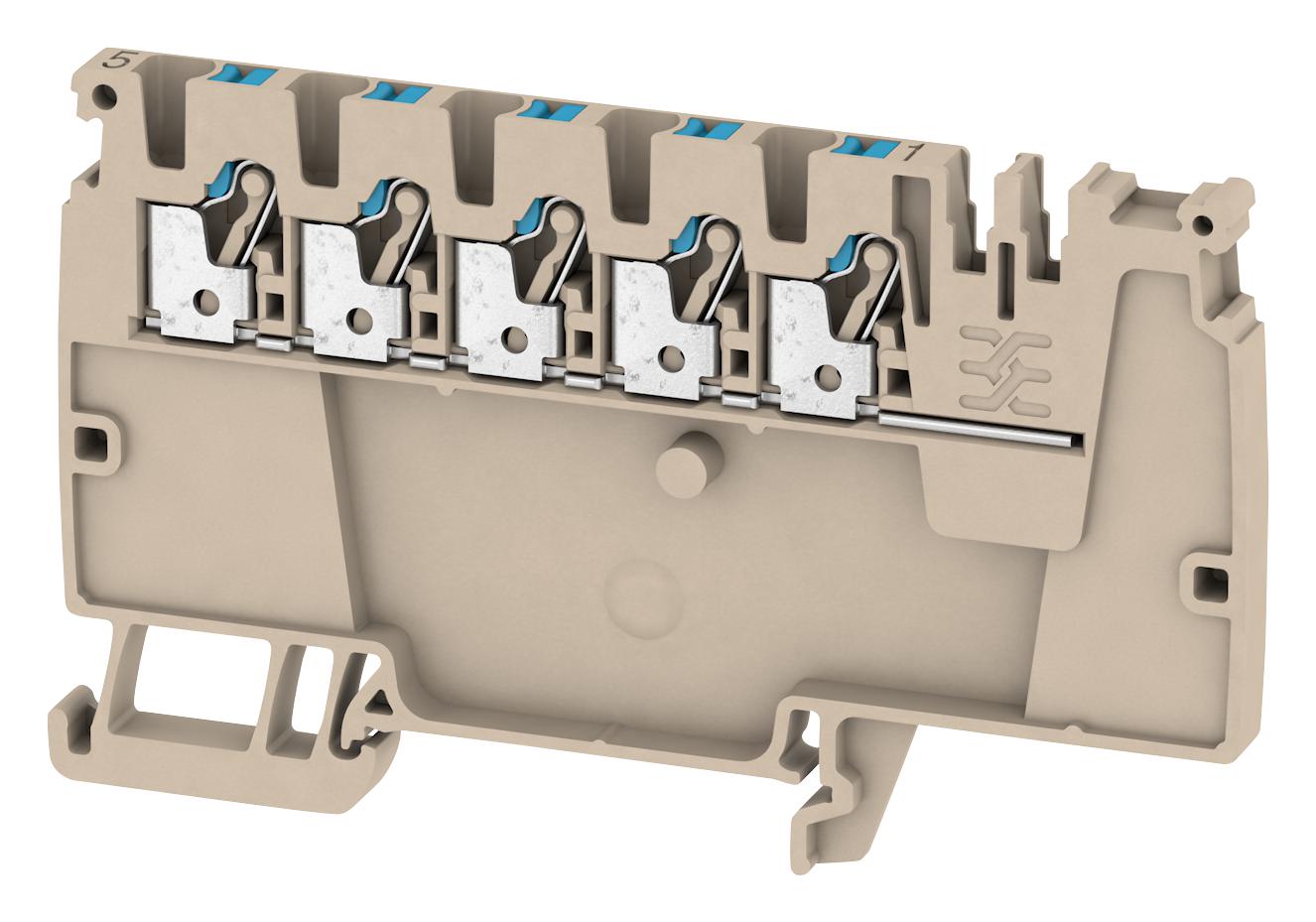 1988100000 TERMINAL BLOCK, DIN RAIL, 2POS, 12AWG WEIDMULLER