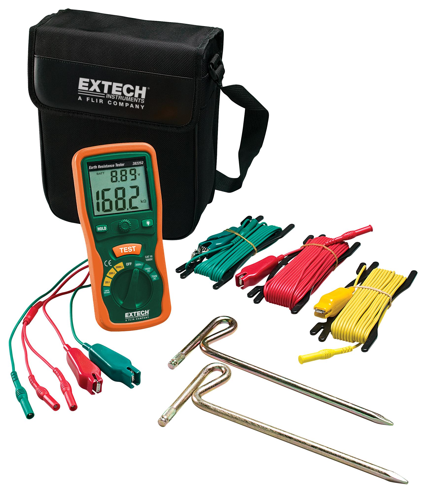 382252 EARTH GROUND RESISTANCE TESTER KIT EXTECH INSTRUMENTS