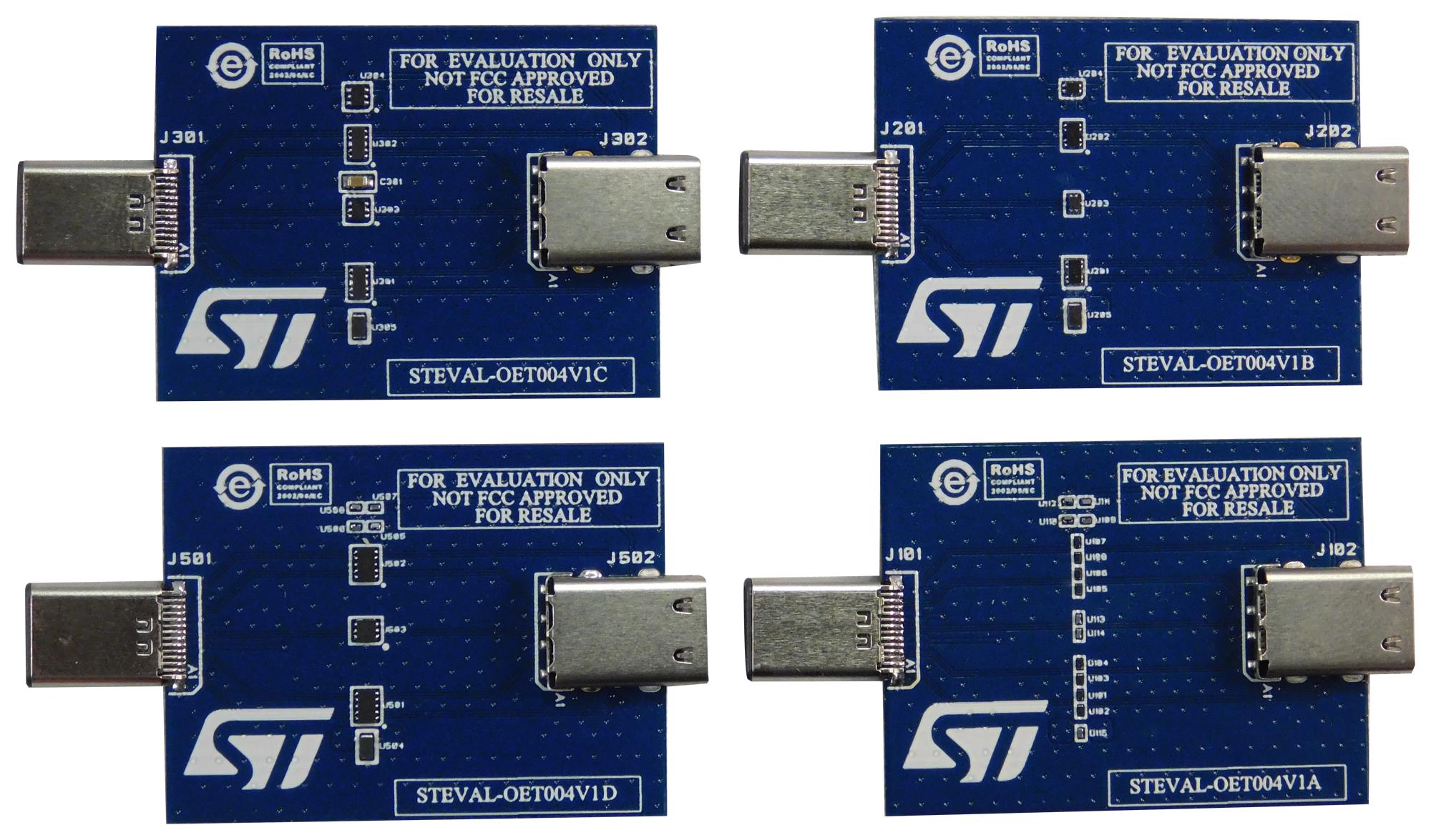 STEVAL-OET004V1 EVAL BRD, USB TYPE-C PROTECTION & FILTER STMICROELECTRONICS