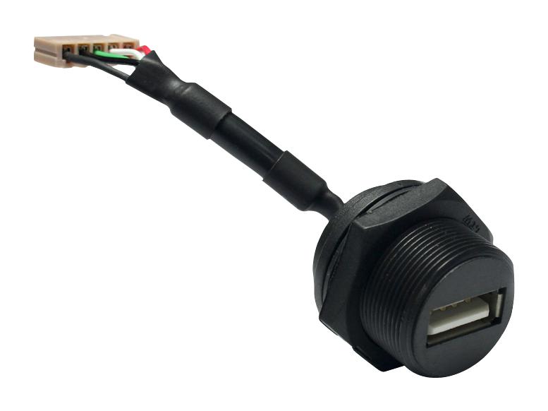 UA-20PMFP-SC8002 USB CABLE, 3.0 A PLUG-FREE END, 2M, BLK AMPHENOL LTW