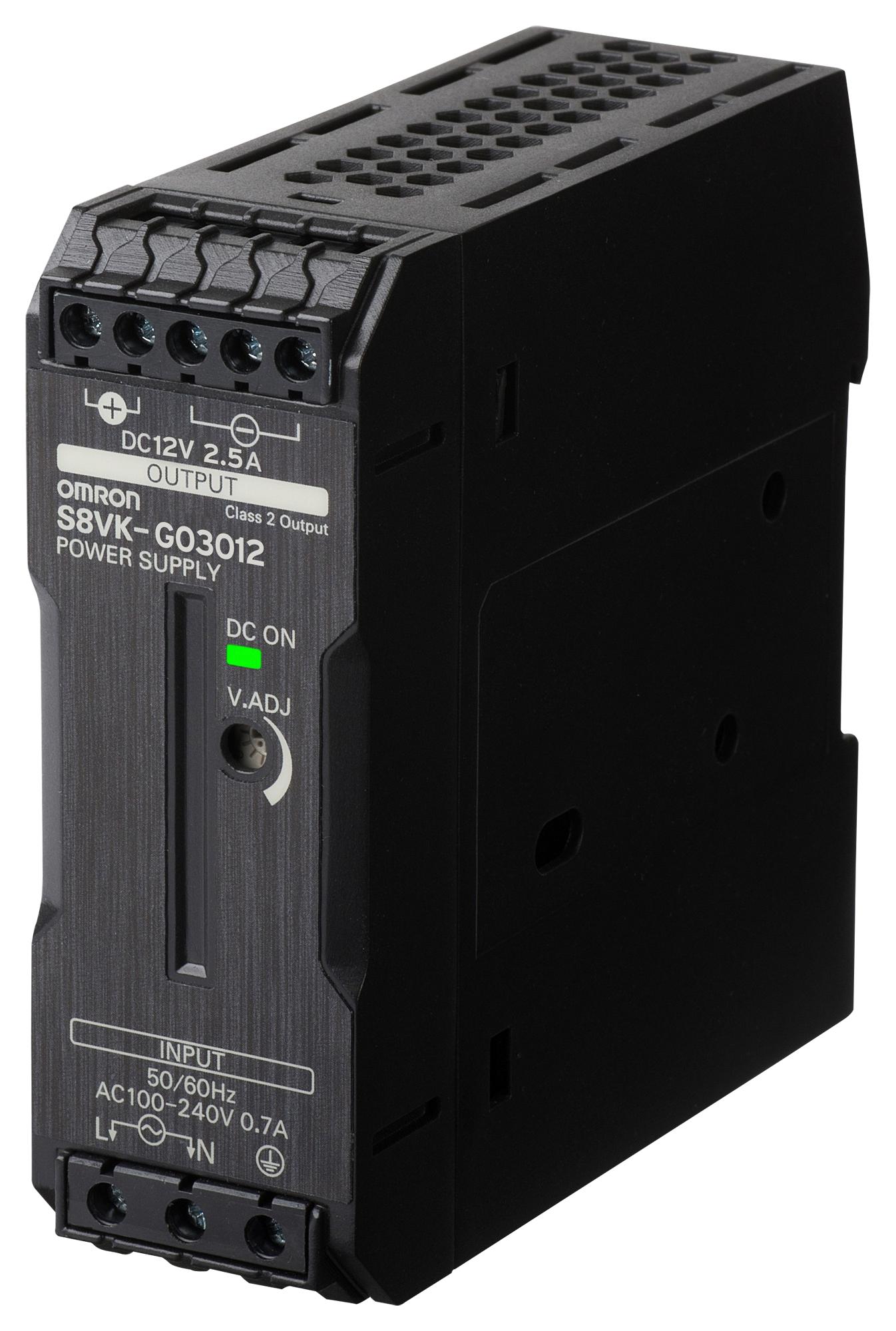 S8VK-G03012 POWER SUPPLY, AC-DC, 12V, 2.5A OMRON