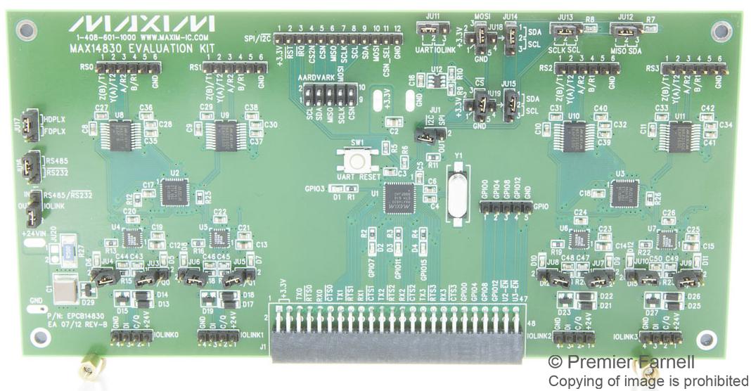 MAX14830EVKIT# EVAL BOARD, UART MAXIM INTEGRATED / ANALOG DEVICES