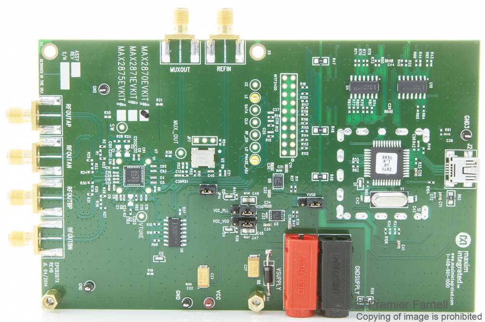 MAX2870EVKIT# EVAL BOARD, PLL & VCO MAXIM INTEGRATED / ANALOG DEVICES