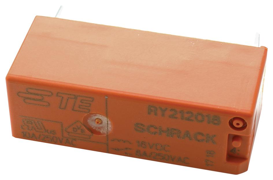 RTE25012 POWER RELAY, DPDT, 8A, 250VAC, TH SCHRACK - TE CONNECTIVITY