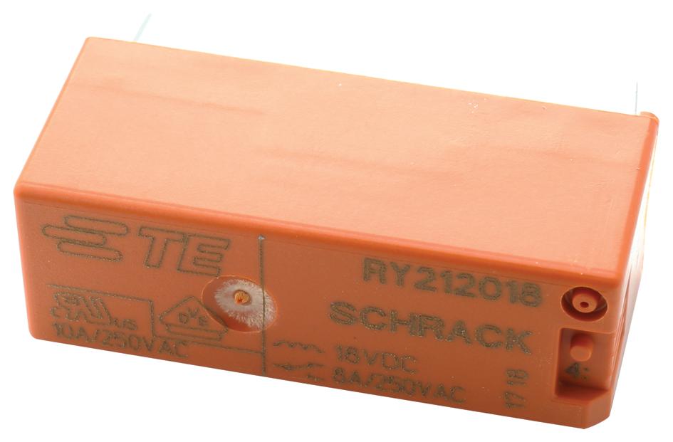 RY212018 POWER RELAY, SPDT, 8A, 250VAC, TH SCHRACK - TE CONNECTIVITY