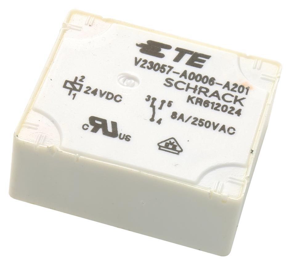 V23057-A0006-A201 POWER RELAY, SPDT, 8A, 250VAC, TH SCHRACK - TE CONNECTIVITY