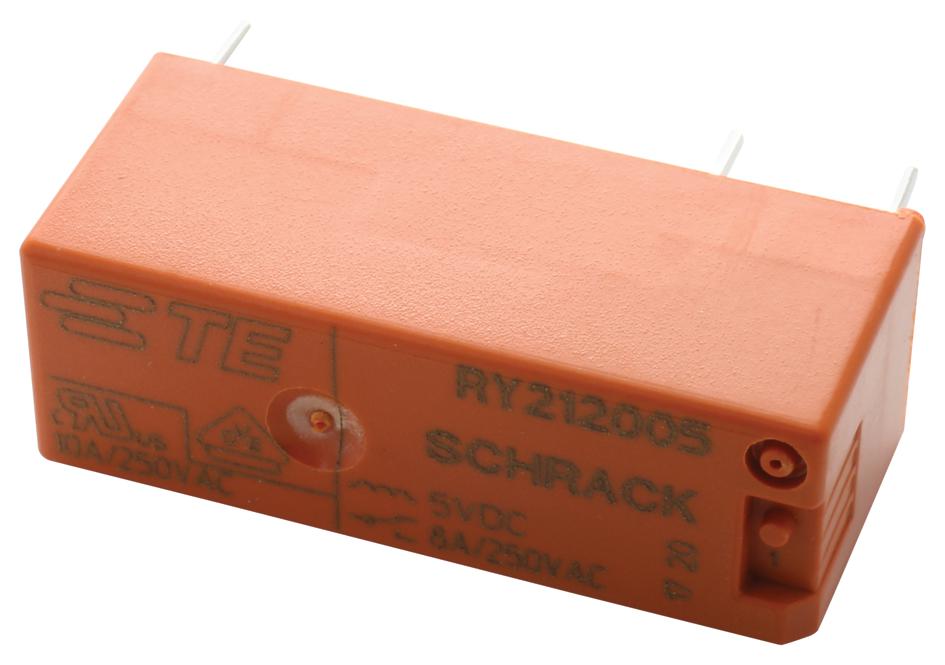 RY212005. POWER RELAY, SPDT, 8A, 250VAC, TH SCHRACK - TE CONNECTIVITY