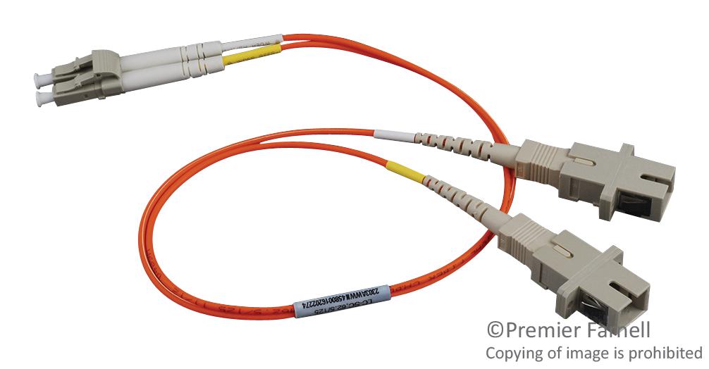 N458-001-62 CABLE, MULTIMODE, LC-LC, 62.5/125UM, 1FT TRIPP-LITE