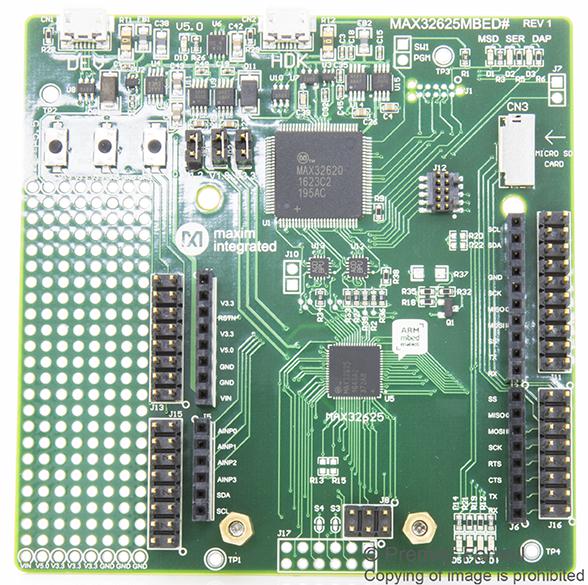 MAX32625MBED# EVAL BOARD, CORTEX-M4F MICROCONTROLLER MAXIM INTEGRATED / ANALOG DEVICES