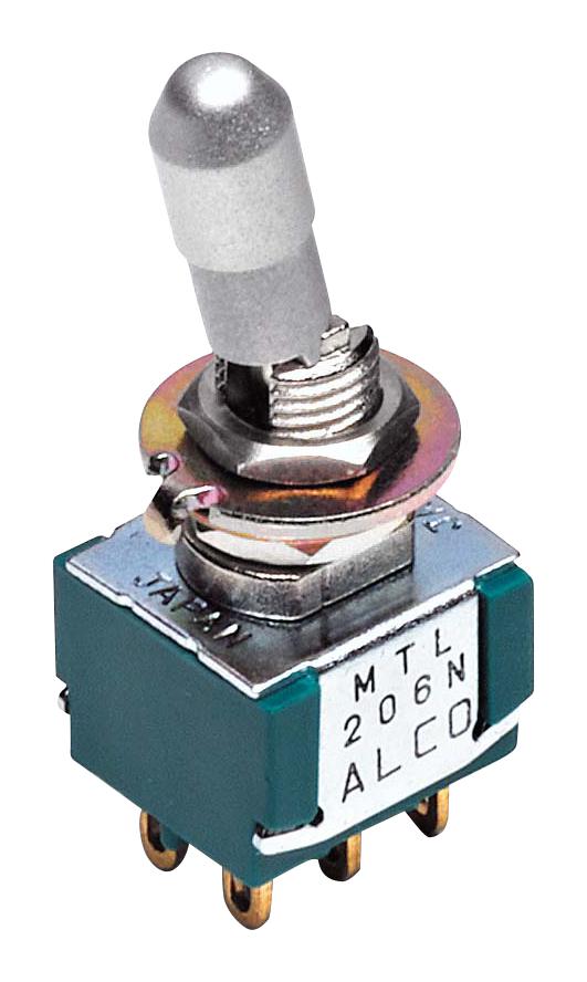 MTL206N TOGGLE SWITCH, DPDT, 6A, 125VAC, PANEL ALCOSWITCH - TE CONNECTIVITY