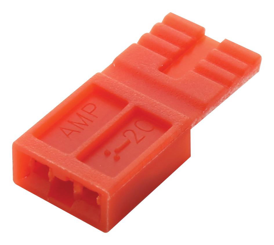 2-881545-2 SHUNT, 2POS, 2.54MM, THERMOPLASTIC, RED AMP - TE CONNECTIVITY