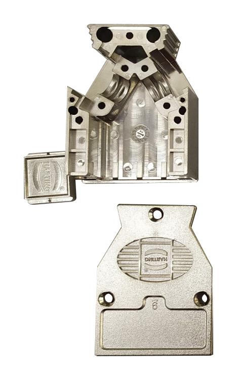 09670250453 D SUB BACKSHELL, 45/180DEG, SIZE DB HARTING