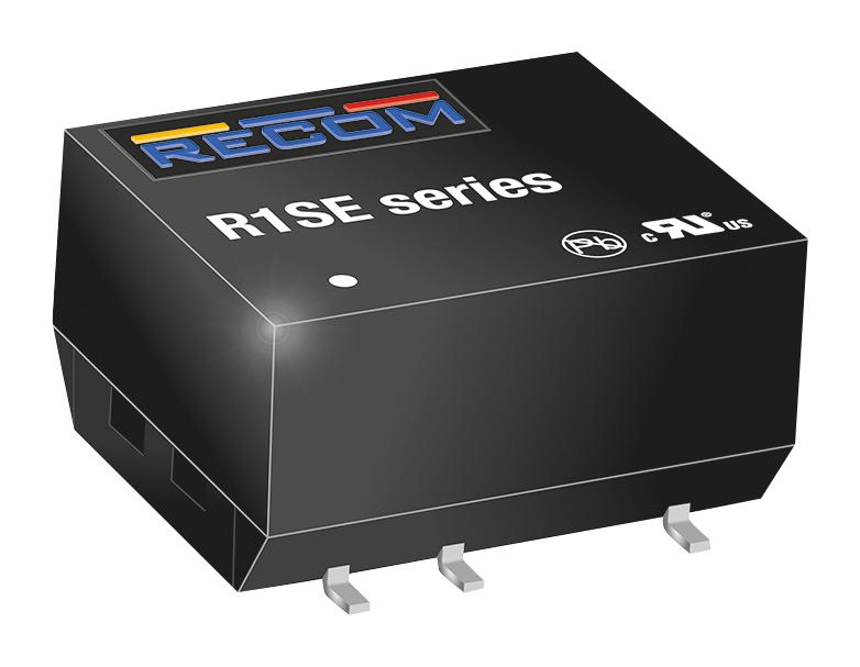 R1SE-0505-R DC/DC CONVERTER, 1X O/P, 0.2A, 5V, 1W RECOM POWER