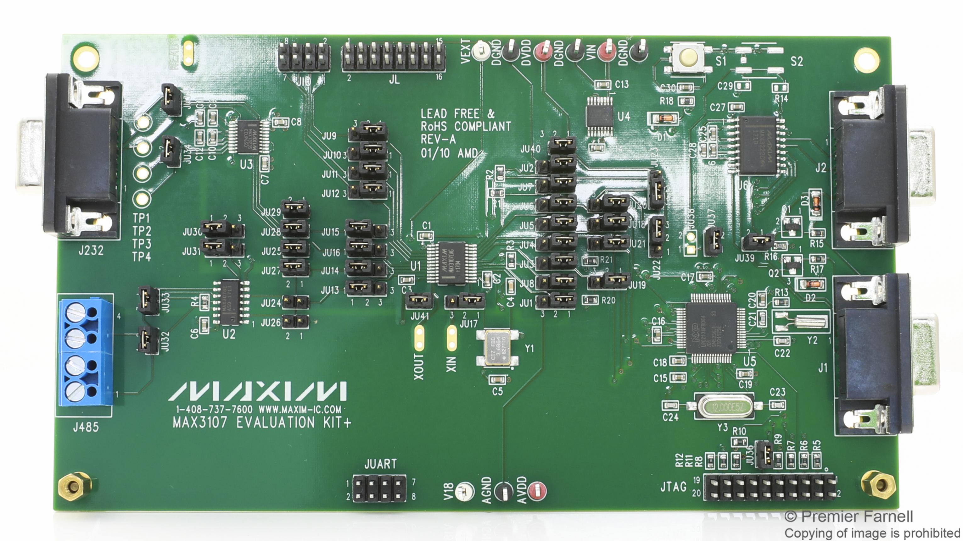 MAX3107EVKIT+ EVAL BOARD, ADVANCED UART MAXIM INTEGRATED / ANALOG DEVICES