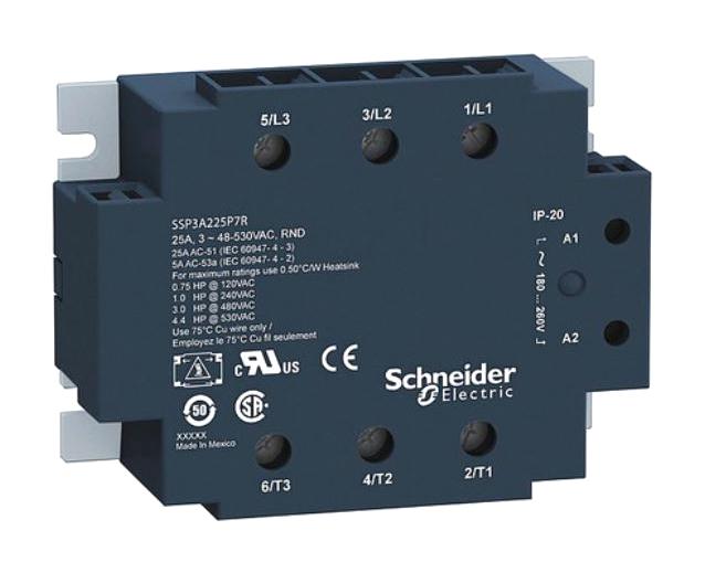 SSP3A250BDT SOLID STATE RELAY, 3PST-NO, 50A, 4-32VDC SCHNEIDER ELECTRIC